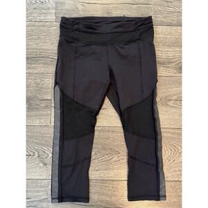 Lululemon Leggings Womens 6 Black Cropped Pocket Active‎ Gym Yoga EUC 18"
